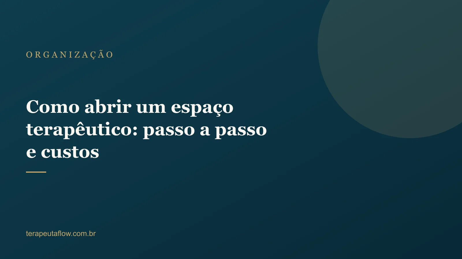 Arte do artigo sobre como abrir um espaço terapêutico