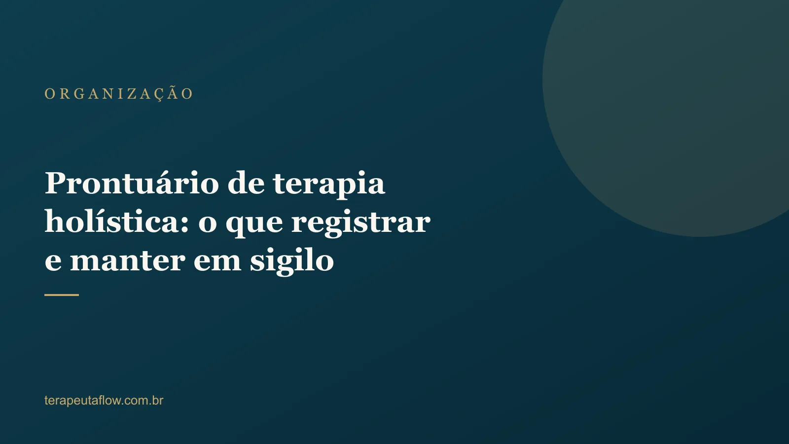 Arte do artigo sobre prontuário de terapia holística
