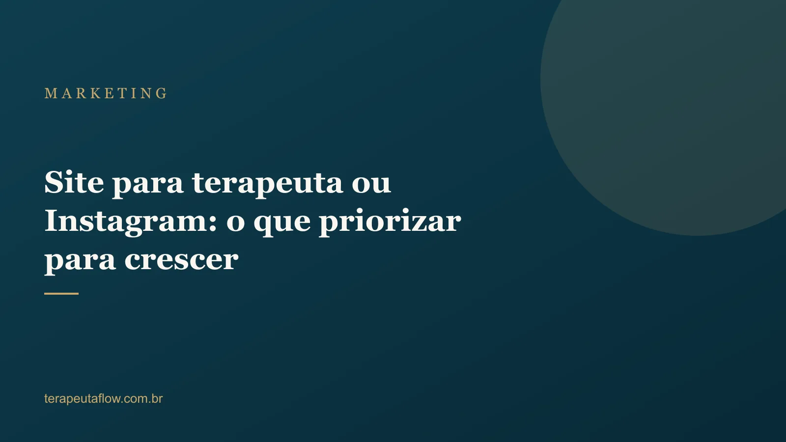 Arte do artigo sobre site para terapeuta ou Instagram